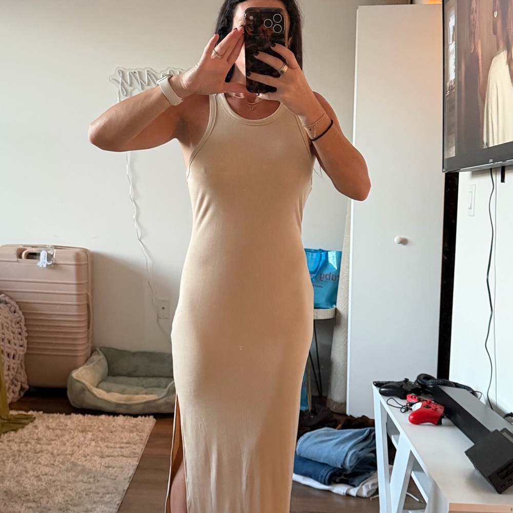 Lulus Beige Maxi Dress